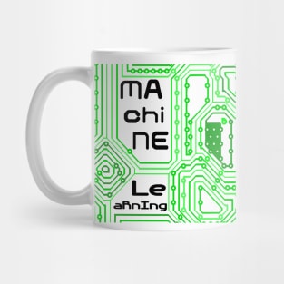 Machine Learning Computer Micro Chip Black Green Mug